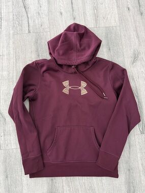 Under Armour Burgundy Storm1 Hoodie with Studded Logo